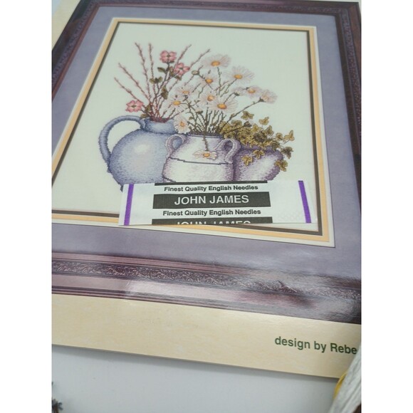 Afternoon Harvest Cross Stitch Kit Complete Cross My Heart Rebecca Trent Daises - Picture 3 of 6